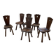 Chaises chêne massif chapo savoyarde art populaire