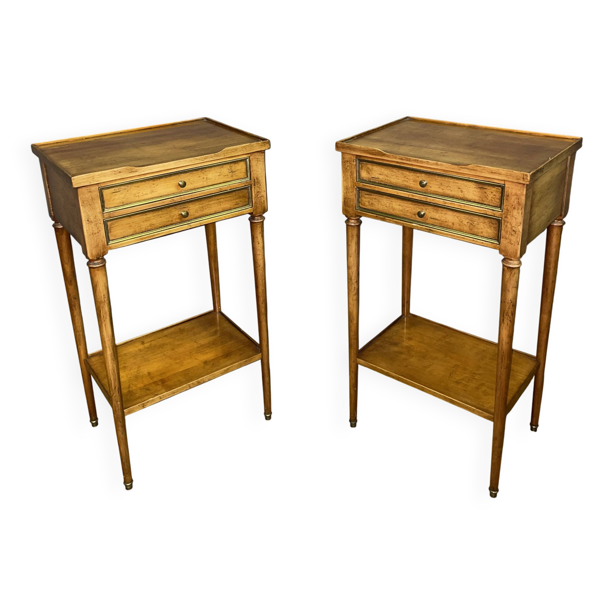 Directoire bedside table in cherry wood