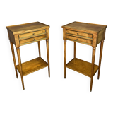 Directoire bedside table in cherry wood