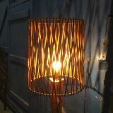 Vintage rattan floor lamp