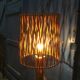Lampadaire vintage en rotin