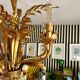 6-light chandelier in gold metal