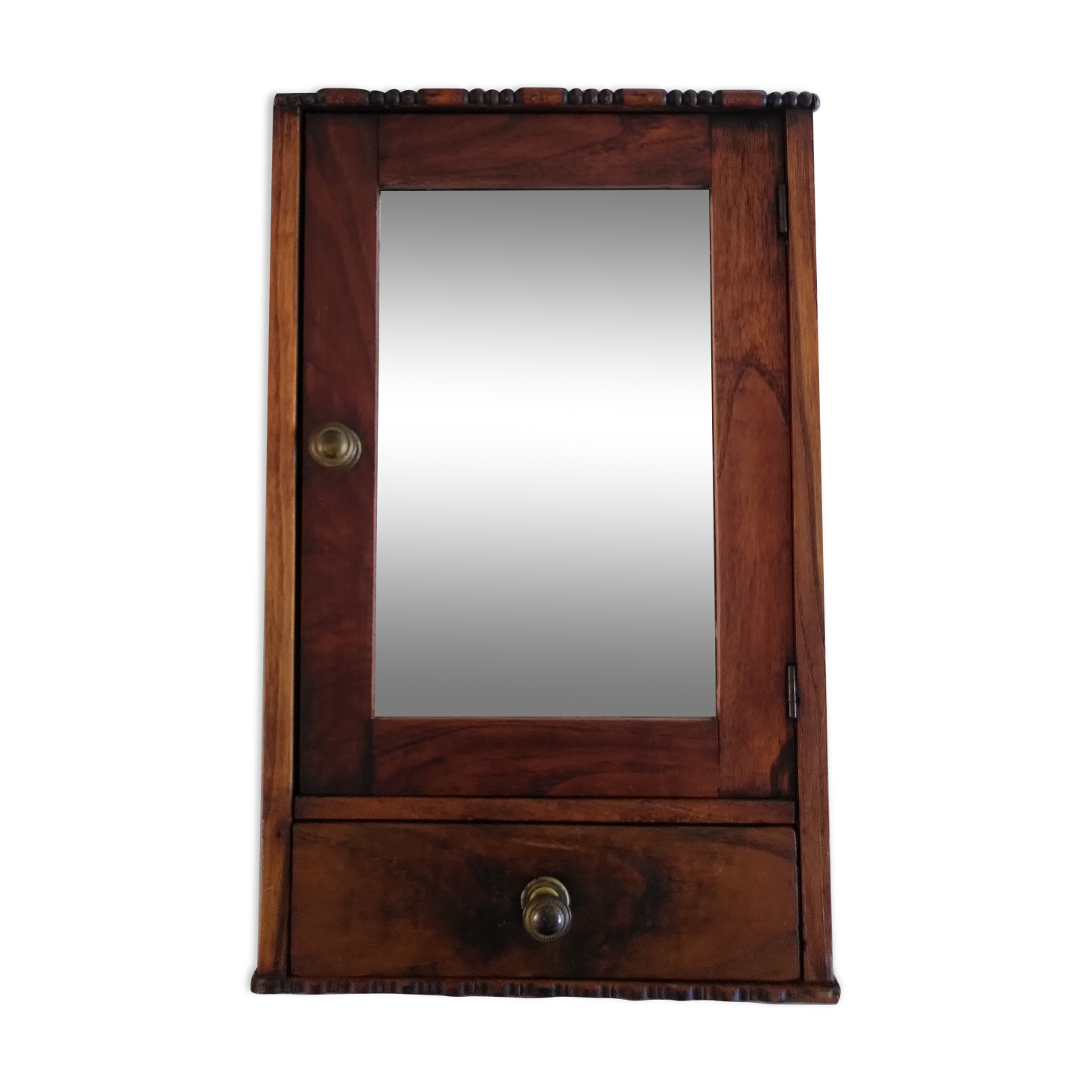 Medicine cabinet with beveled mirror