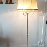 Lampadaire tripode laiton - 3 feux Style baroque - 1960