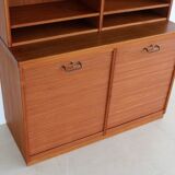 Bibliothèque en teck vintage avec rangement