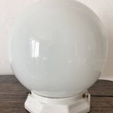 Art Deco ceiling light in opaline and ceramic