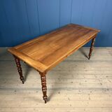 Antique cherry wood dining table from France.