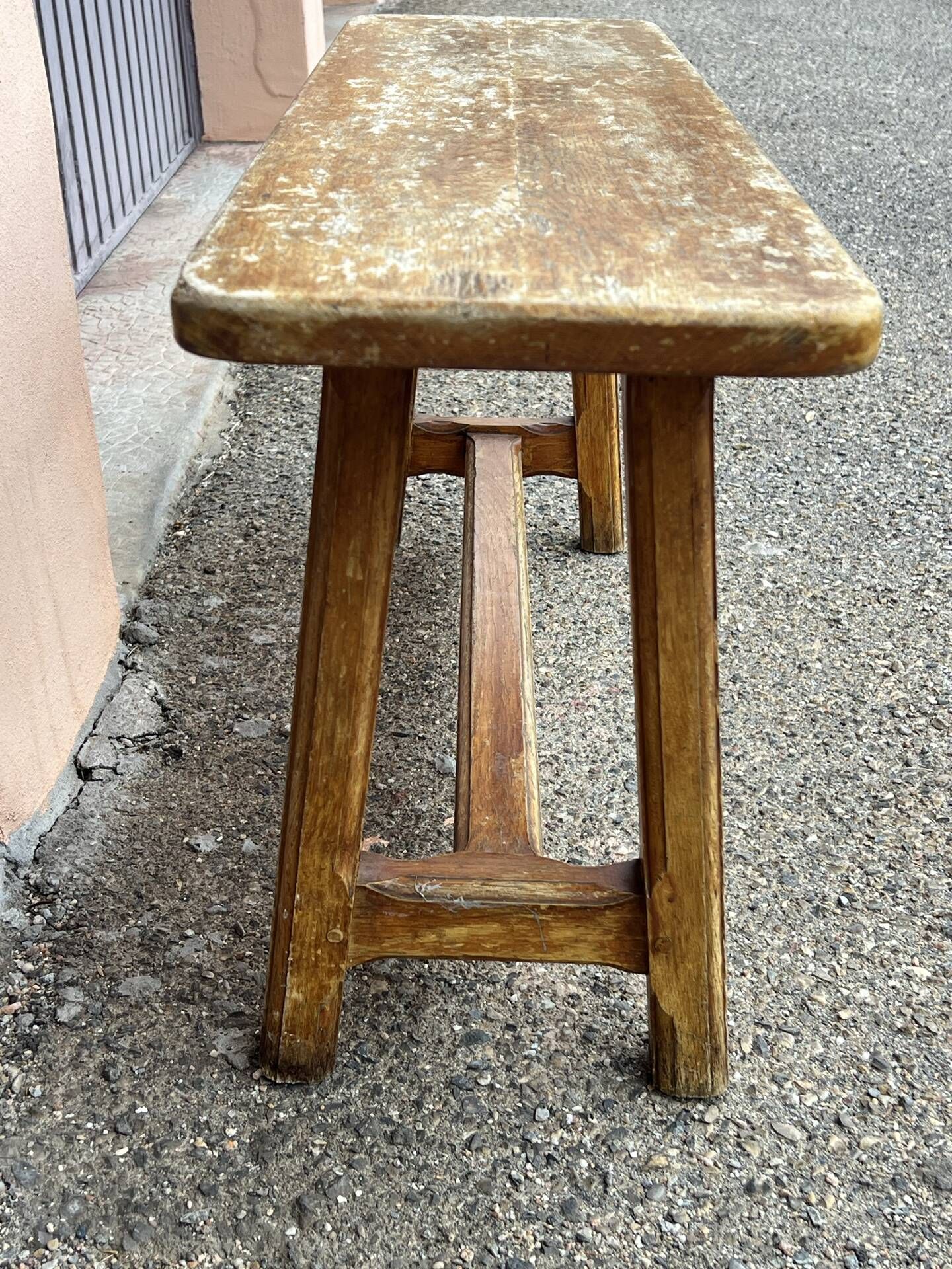 Solid wood bench, French craftsmanship, 102cm