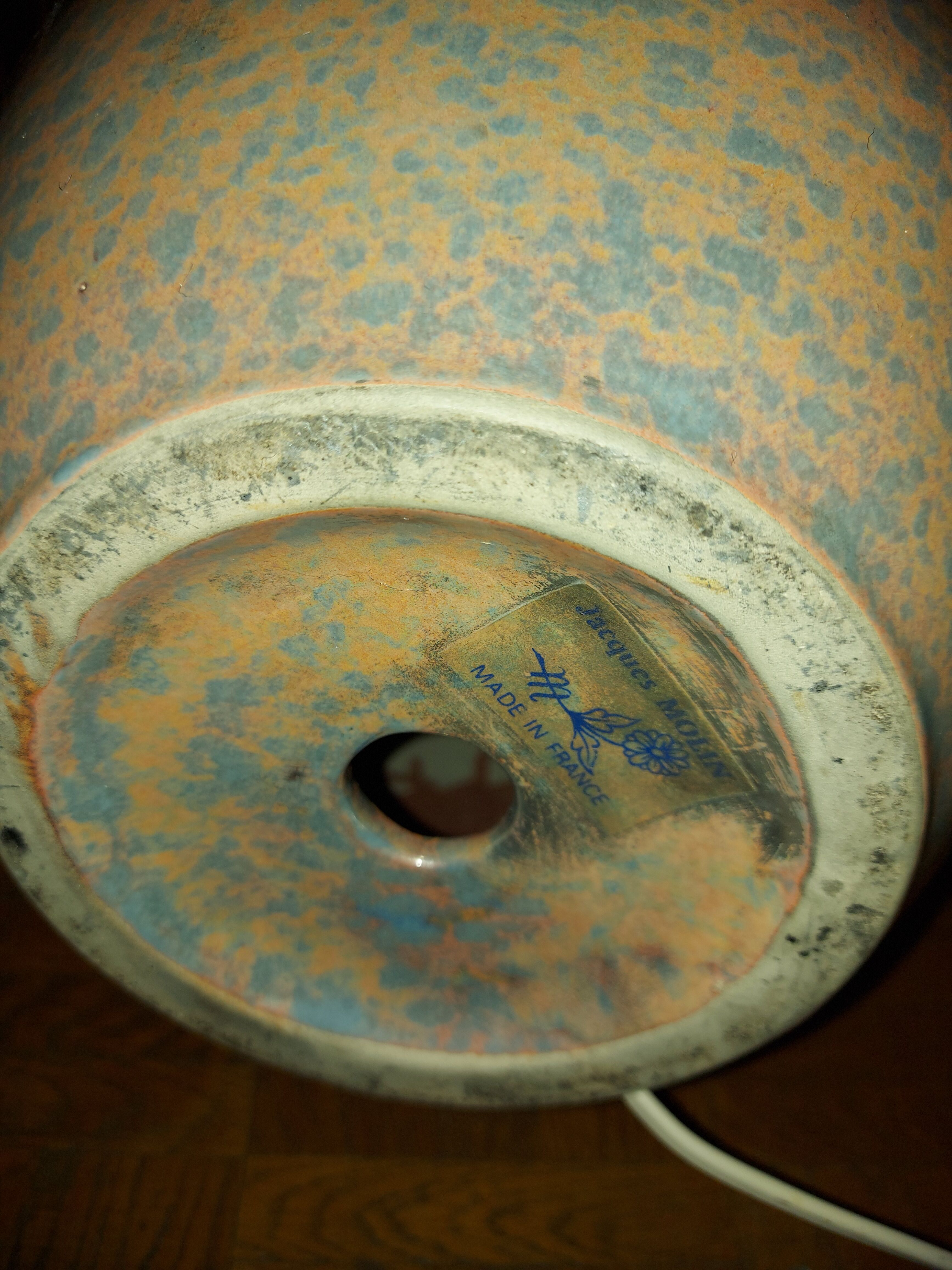 Large ceramic lamp Jacques Molin