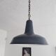 Industrial suspension XXL - Blue and white enamelled sheet - 1940