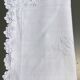 FM embroidered linen pillowcase English embroidery