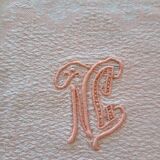9 pink art deco towels monogrammed NC