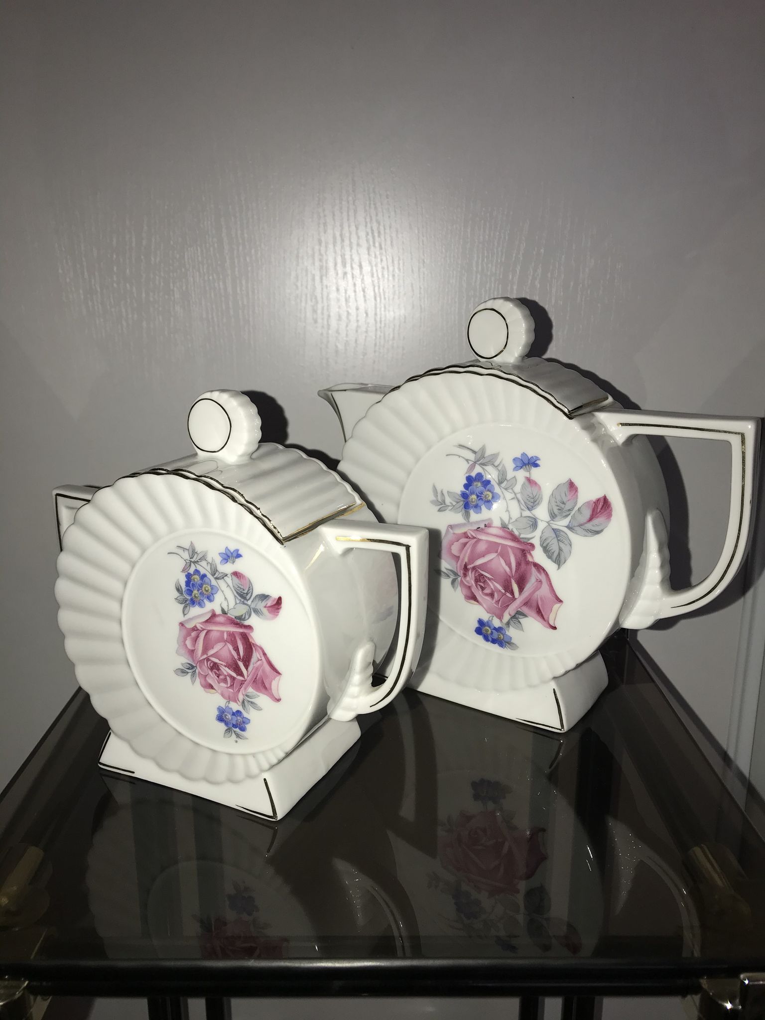 Duo cafetière et sucrier en porcelaine Made in Slovakia