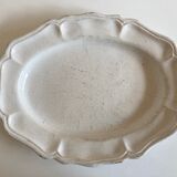 Flat centerpiece with godrons in glazed earth Moustiers 18th