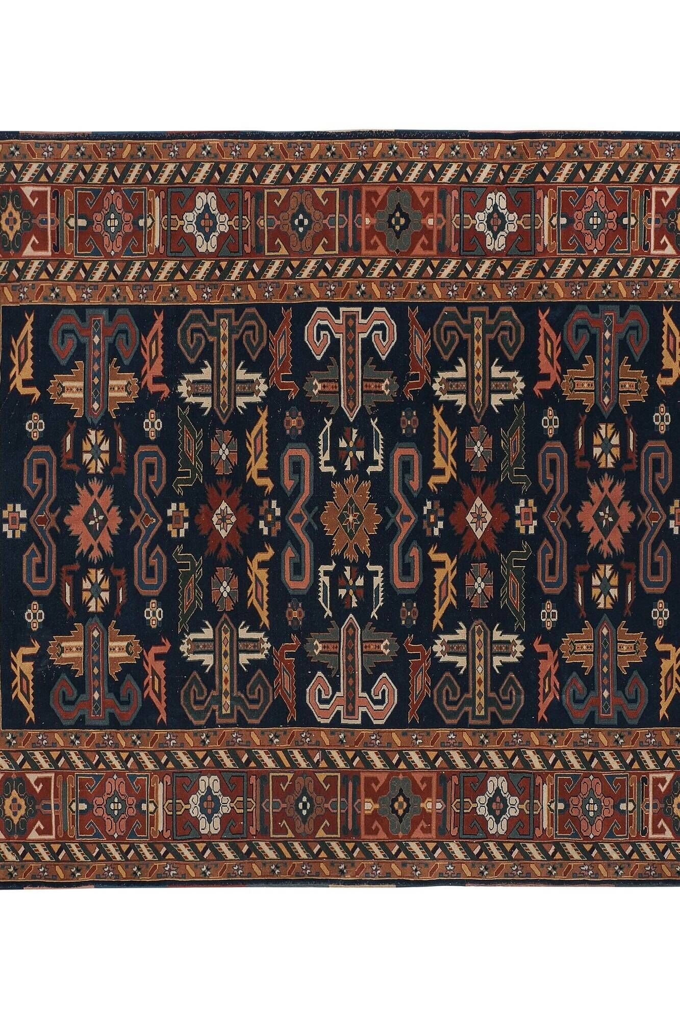 Vintage Turkish rug handmade 186x242 cm