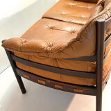 2 seat sofa in tanned leather by Arne Norell for Coja