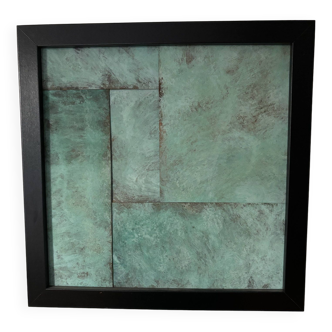 Tableau plaque cuivre vert de gris tom smetsers “cu-square”