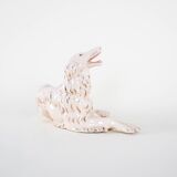 Porcelain figurine of a Borzoi dog, 1960s, made in Europe