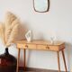 Vintage Solid Oak Console Table – Spindle Legs & 2 Drawers