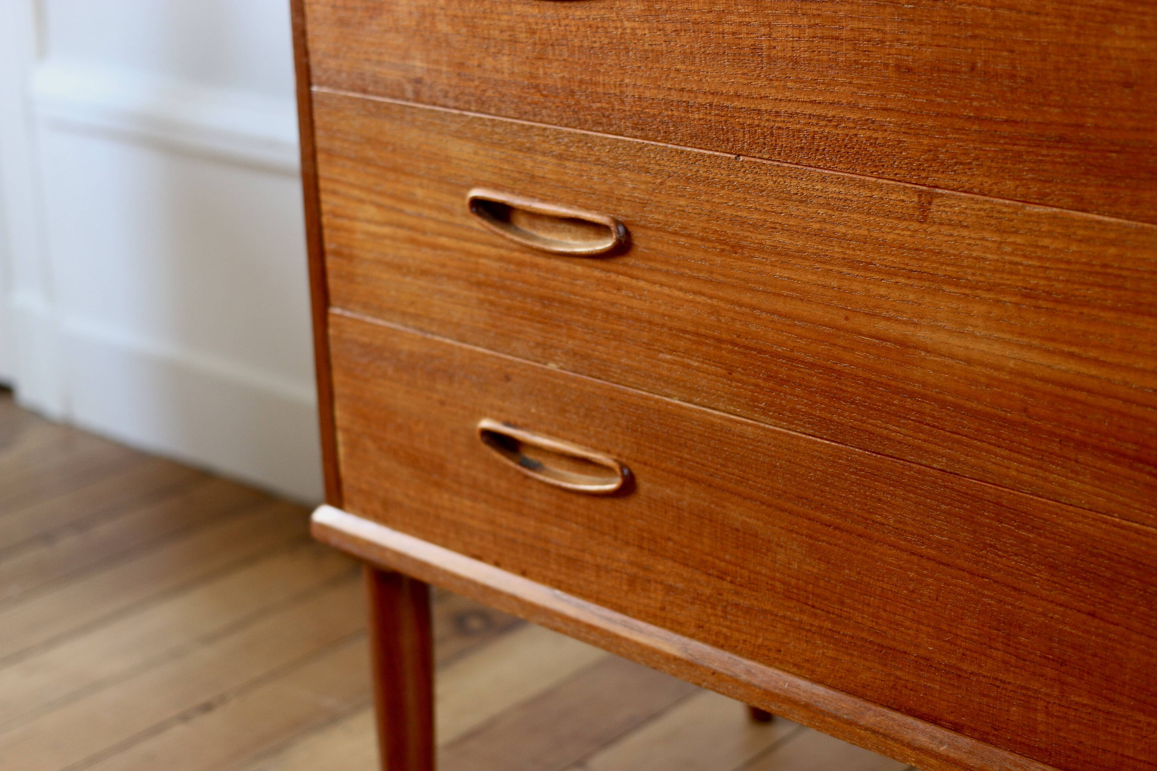 Vintage Scandinavian teak chest of drawers, Denmark, 1960