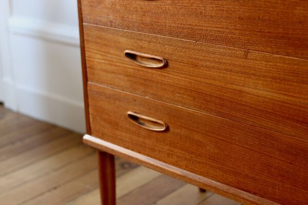 Commode scandinave vintage en teck danemark, 1960