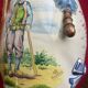 Quimper vase in the shape of a bagpipe, signed and numbered.