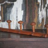 Vintage wall coat rack, wooden coat rack, wooden hooks, hooks.