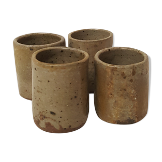 4 sandstone liqueur glasses