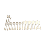 Set de 12 fourchettes & 12 couteaux à poisson en métal argenté
