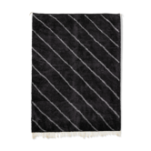 Tapis marocain moderne noir art contemporain 240x300cm