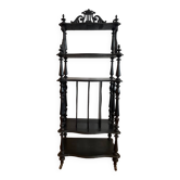 Étagère Musique bois noirci Napoléon III