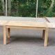 Grande table à manger scandinave extensible en chêne massif décapée 160-240