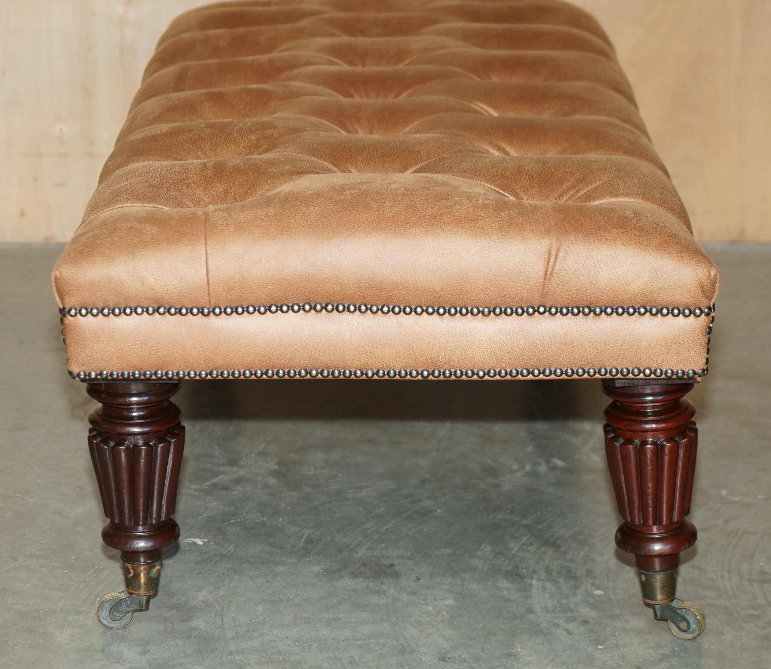 Chesterfield XXL leather sofa hand-dyed