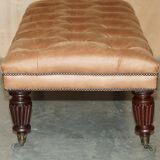 Chesterfield XXL leather sofa hand-dyed