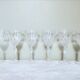 6 crystal wine glasses
