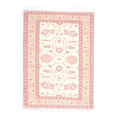 1970s Vintage Turkish Hand-Knotted Wool Cotton Pink Area Rug 223x314