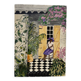 Native painting winter garden oil painting on canvas