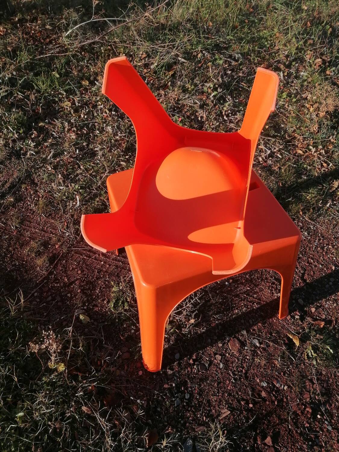 Children's orange table and chair set Progarden Italy