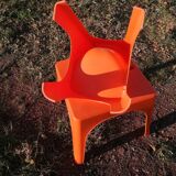 Children's orange table and chair set Progarden Italy