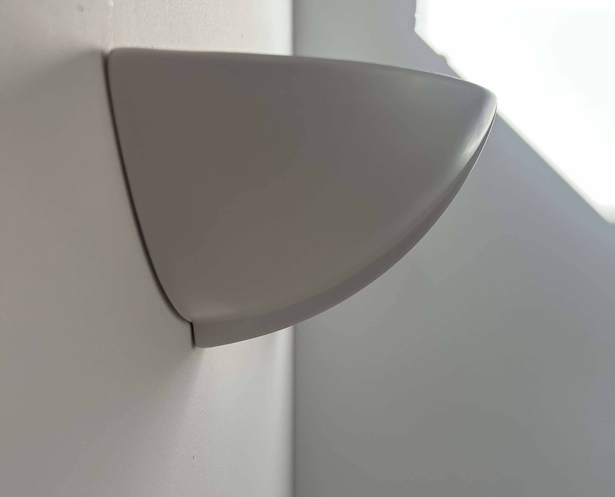 Pair of vintage matte white porcelain wall lights, France 1970.