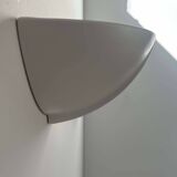 Pair of vintage matte white porcelain wall lights, France 1970.