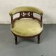 Fauteuil empire velours vert ancien