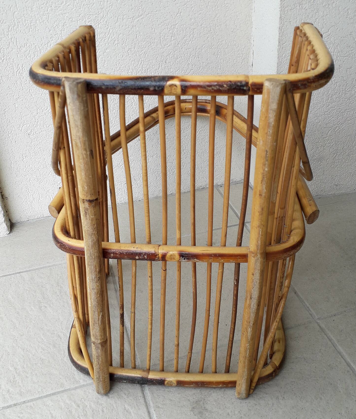 Rattan wooden basket