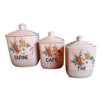 3 ceramic spice jars