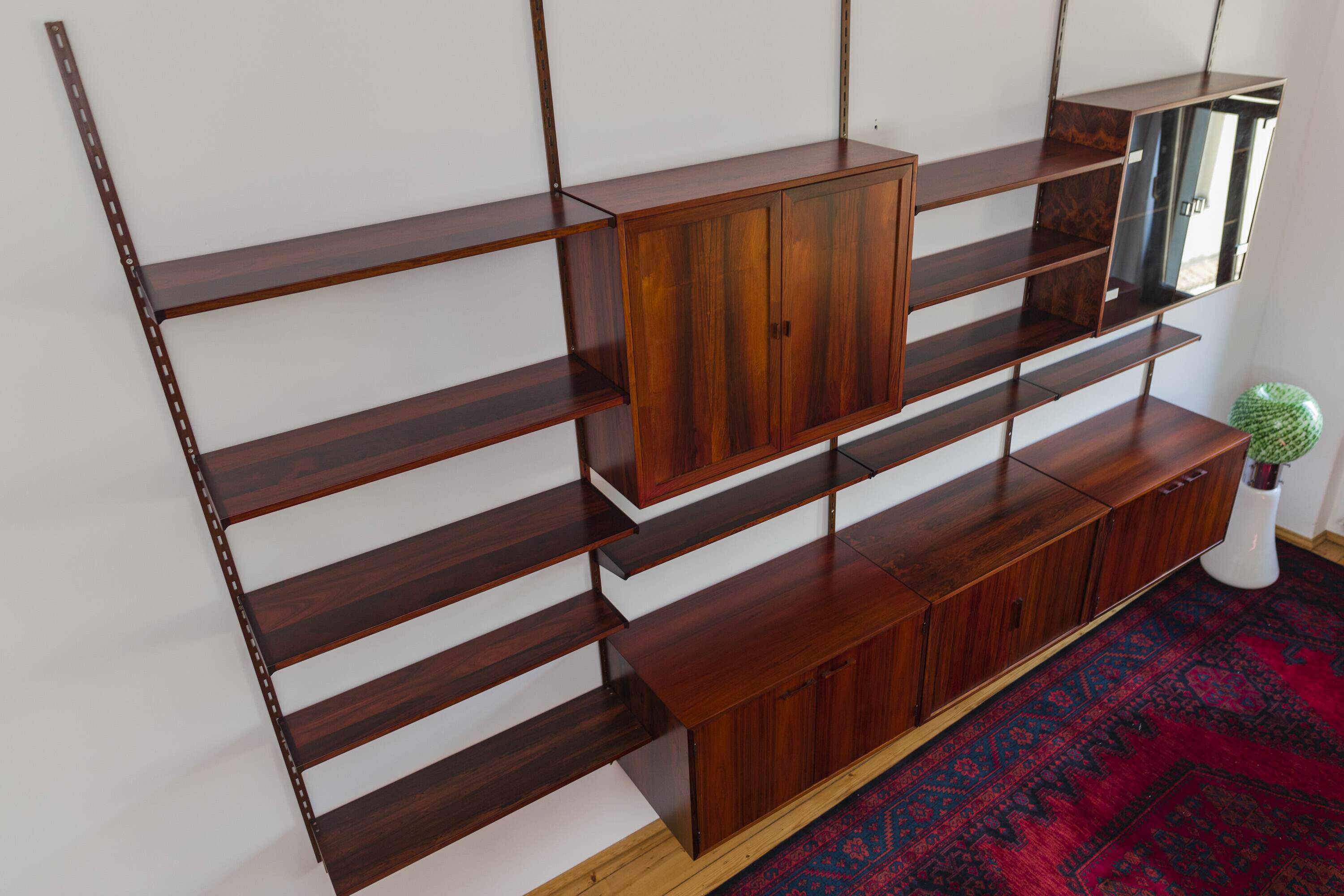 Rosewood Modular Wall Unit by Kai Kristiansen for FM Møbler, 1960s