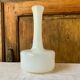 White opaline glass vase 1970