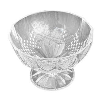 Compotier cup on foot flat servant cup pedestal crystal