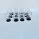 12 medium glass cups from the Art Deco period, by Daum Nancy.