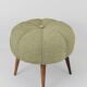 Up to Six Charming Zigzag Midcentury Stools, Pouf, Ottoman, Footstools, 1950s