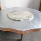 Onyx and aluminum coffee table